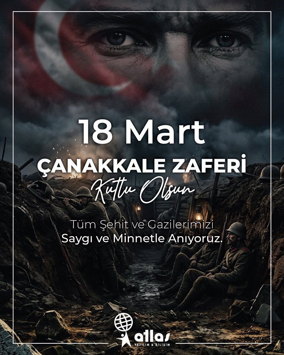 🇹🇷 #ÇanakkaleGeçilmez
18 Mart Çanakkale Zaferi Kutlu Olsun!
Şehitlerimizi saygı, rahmet ve minnetle anıyoruz.

#ÇanakkaleDestanı #ÇanakkaleGeçilmez