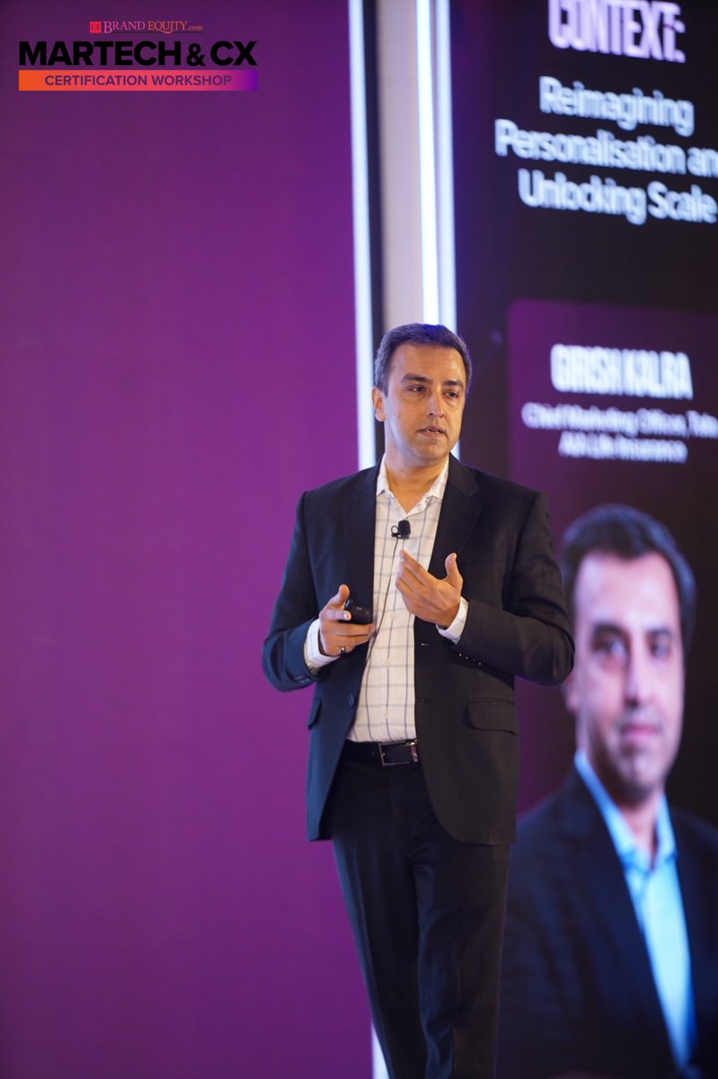 ETBrandEquity's tweet image. In today’s MarTech &amp;amp; CX Certification Workshop, Girish Kalra, Chief Marketing Officer, TATA AIA Life Insurance, broke down how brands are actually making MarTech work alongside customer experience to drive real results.

#MarTech #CustomerExperience #CX #MarketingLeadership