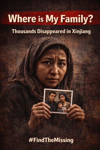KaiMing1988's tweet photo. Thousands of #Uyghurs have gone missing. Where are they? We cannot turn away. Demand answers for the missing #Uyghur people. #UyghurCrisis #UyghurHumanRights #China’s oppression of the #Uyghurs is growing. We need to act now to stop      this injustice. Every life matters. https://t.co/UgWh2byCgm