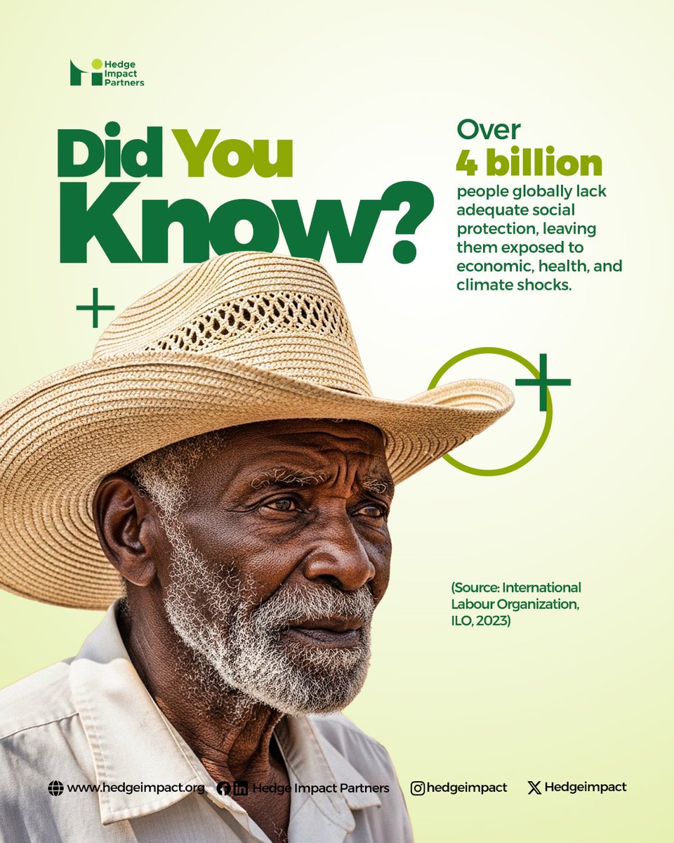 HedgeImpact's tweet photo. Did you know over 4 billion people around the world lack access to adequate social protection?
Social protection doesn’t just prevent poverty, it empowers people, strengthens communities, and drives growth.

 🌐 https://t.co/BYkqLln5u0

#SafetyNetsMatter #SocialProtection https://t.co/tB8KNlYYMq