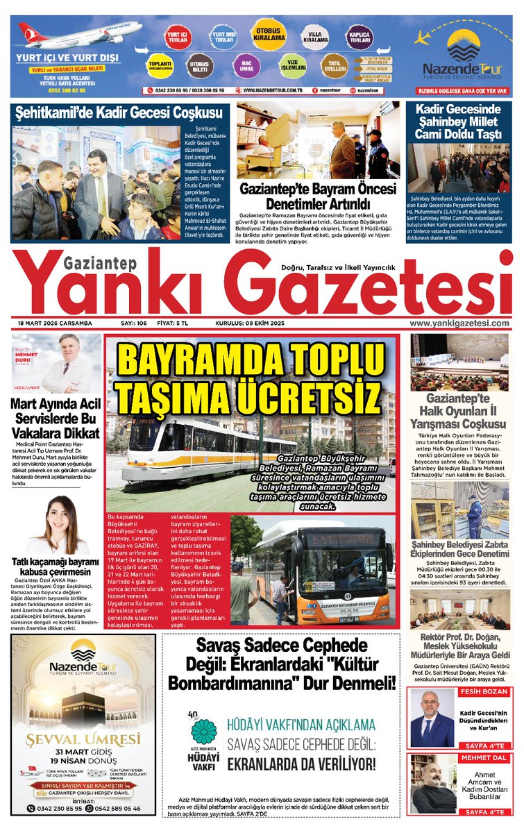 GAZETEMİZİN BUGÜNKÜ 1. SAYFASI 

<a href="/sahinbeybel/">Şahinbey Belediyesi</a> <a href="/FatmaSahin/">Fatma Şahin</a> <a href="/mtahmazoglu/">Mehmet Tahmazoğlu 🇹🇷</a> <a href="/GaziantepTO/">Gaziantep Ticaret Odası</a> <a href="/melih_meric/">Melih Meriç</a>  <a href="/GaibGaziantep/">GAİB</a> <a href="/gso_kurumsal/">Gaziantep Sanayi Odası</a> <a href="/SankoHolding/">SANKO Holding</a> <a href="/gantepvaliligi/">Gaziantep Valiliği</a> <a href="/celalkadoogluu/">Celal Kadooglu</a> <a href="/AdnanUnverdi/">Adnan Unverdi</a> <a href="/umutymz/">Av.Umut YILMAZ</a> <a href="/fmfedaioglu/">Fatih Muhaddis FEDAİOĞLU</a> <a href="/hasanozturkmen/">Hasan Öztürkmen</a> <a href="/ismetozcann27/">ismet özcan</a> 

yankigazetesi.com/birinci-sayfa/…