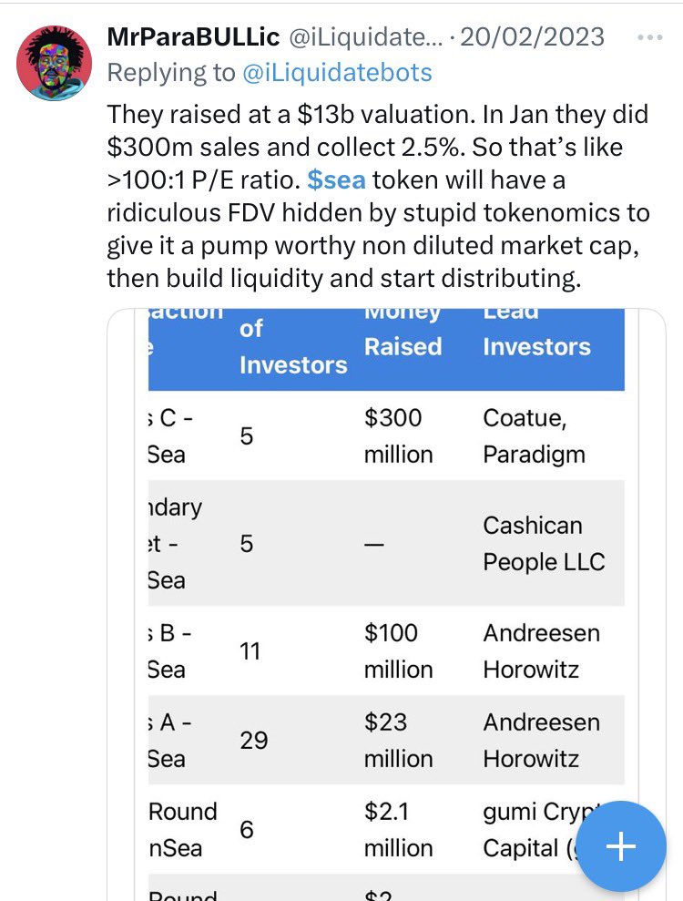 Remember you heard it all from me years in advance. I told y’all <a href="/opensea/">OpenSea</a> was gonna farm everyone.  I told yal their $sea ico would be a rug. They didn’t launch it but instead farmed millions out of everyone pretending it was coming. Now took the risk free rug solution instead.