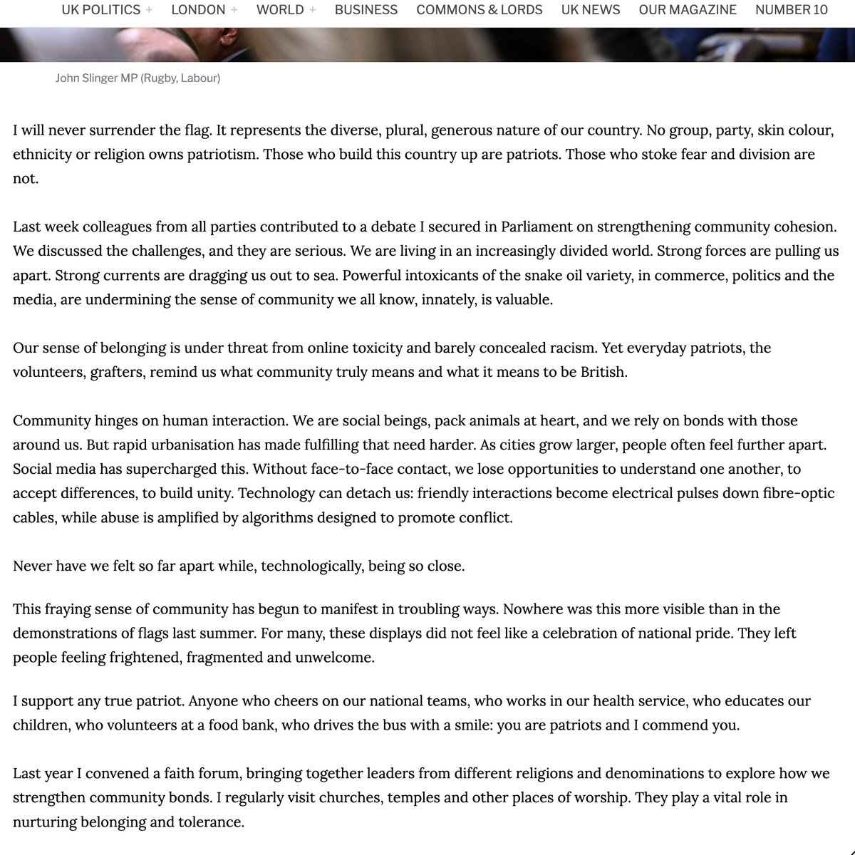 John Slinger MP tweet media