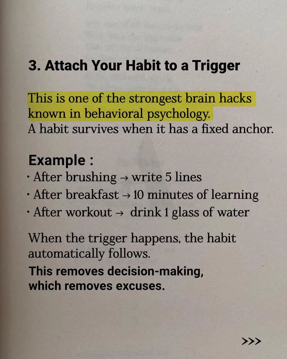 Wordofwise_'s tweet photo. 3. Attach Your Habits to a Trigger https://t.co/gmLFkKrQIE