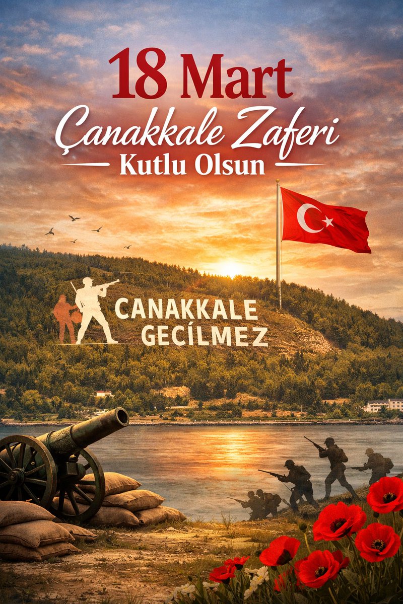 Milletimizin bağımsızlık uğruna gösterdiği eşsiz kahramanlığın simgesi olan Çanakkale Zaferi'nin yıl dönümünde başta Gazi Mustafa Kemal Atatürk olmak üzere vatanı için canını feda eden aziz şehitlerimizi rahmet ve minnetle anıyoruz.
#ÇanakkaleGeçilmez 🇹🇷🇹🇷🇹🇷