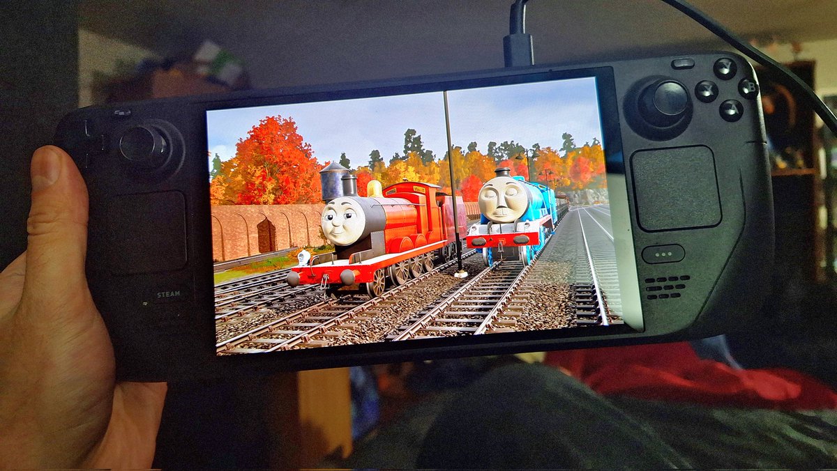fakeraillover's tweet photo. Wonders of sodor on steam deck is actually SO goated. I'm having so much fun rn. https://t.co/85Ri3DXFzG