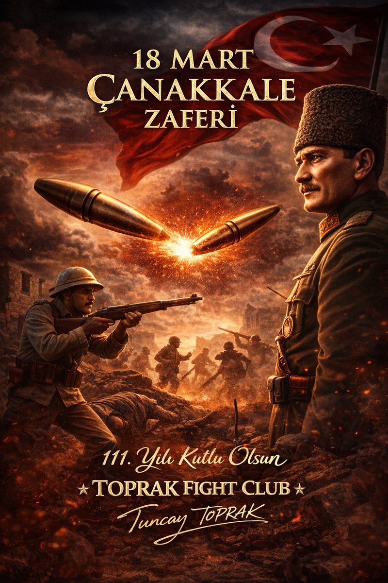 TOPRAKFIGHTCLUB's tweet photo. 18 MART ÇANAKKALE ZAFERİ 🇹🇷

Çanakkale Zaferi, yalnızca cephede savaşan askerlerin değil;  
bir milletin topyekûn verdiği mücadelenin destanıdır. https://t.co/V2tjO2eKKi