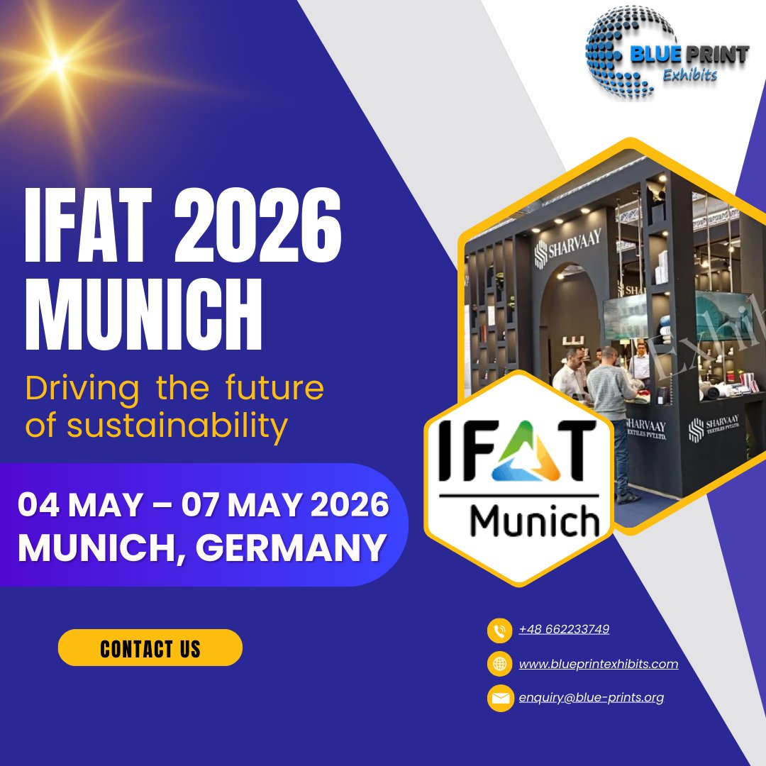 blueprintsorg's tweet image. Join IFAT Munich, the world’s leading trade fair for environmental technologies. 

📷Visit our website: blueprintexhibits.com/ifat/
📷Email us now: enquiry@blue-prints.org
📷Call us now: +48 662233749

#ifat2026munich #standbuilder #standdesigns