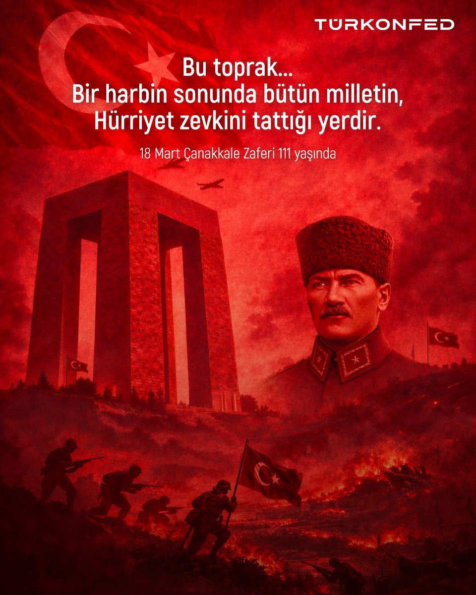 turkonfed's tweet photo. Başta Ulu Önder Mustafa Kemal Atatürk olmak üzere tüm kahramanlarımızı saygı ve minnetle anıyoruz. 

Büyük zaferin 111. yılı kutlu olsun! 🇹🇷 https://t.co/S1mOp14rWI