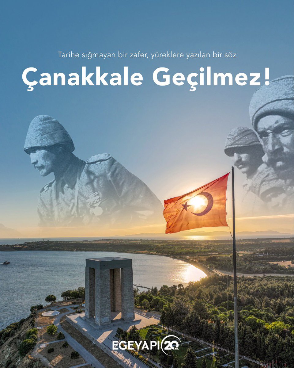 EgeYapi's tweet photo. Tarihe Sığmayan Bir Zafer, Yüreklere Yazılan Bir Söz Çanakkale Geçilmez!

18 Mart Çanakkale Zaferi Kutlu Olsun!

#EgeYapı #ÇanakkaleZaferi https://t.co/O9VK4bJjXW