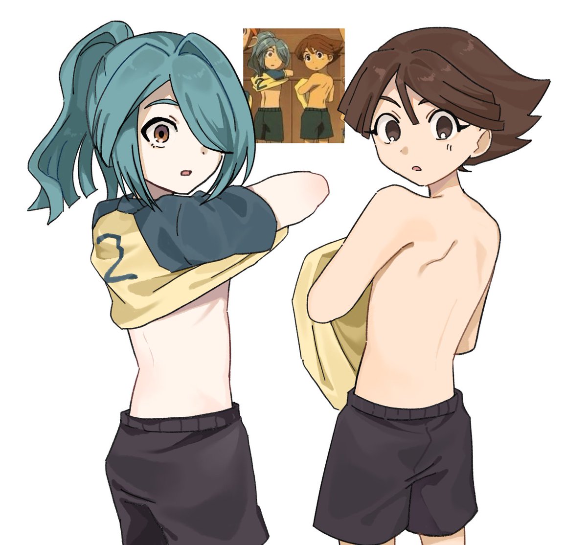 後ろの風丸と一ノ瀬