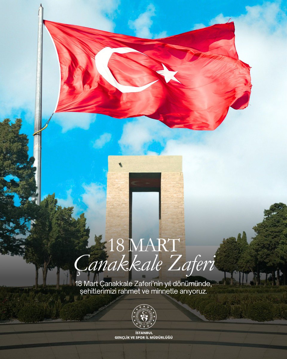 18 Mart Çanakkale Zaferi’nin 111. yılında başta Gazi Mustafa Kemal Atatürk olmak üzere tüm şehit ve gazilerimizi saygı ve minnetle anıyoruz. 

18 Mart Çanakkale Zaferimiz kutlu olsun! #ÇanakkaleZaferi 🇹🇷