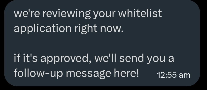 goodmorning ct ☕️

it seems free mint NFTs are the new alpha 

missed atakos, applied for <a href="/cmai_agent/">cmai🤖.eth</a> WL by <a href="/jgonzalezferrer/">Javi🥥.eth</a> 

got this message, what does it mean?
