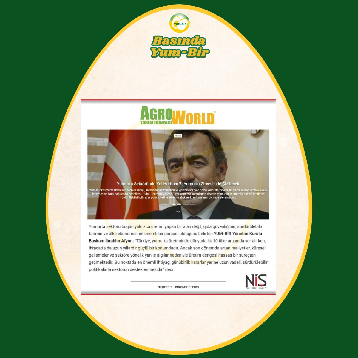 Yumurta Sektöründe Yol Haritası 7. Yumurta Zirvesi’nde Çizilecek
Haberimizin devamı için: agroworlddergisi.com/yumurta-sektor…