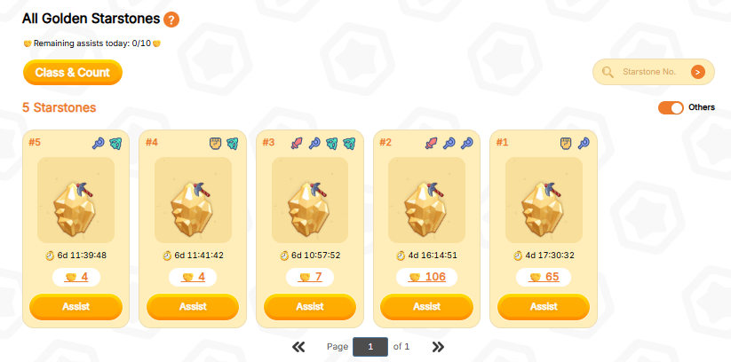 Mining Starstones and assisting with Heroes ⛏️
Don’t miss the chance to share 4,500,000 $ARCA in rewards!

Guide:
1. Dispatch Heroes to assist with any Starstone.
2. Higher Hero rarity grants more Golden Badges.
3. Max 10 Hero dispatch per day
<a href="/LegendofArcadia/">Legend of Arcadia | Tournament S5 - Coming 🔜</a>  #ARCA #GoldenBadge