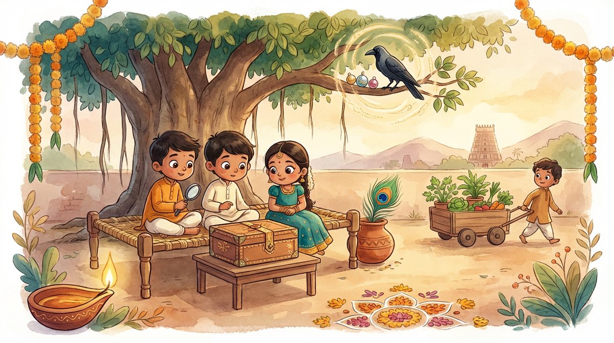 Today's stories on wetclay 

राजा बोले — "बिना खोले बताओ, पेटी में क्या है?"

तीन दोस्तों ने ध्यान लगाया, सोचा, और... 🧩

आज 𝗪𝗲𝘁𝗖𝗹𝗮𝘆 पर चार कहानियाँ — हाथ से चुनी, बिना विज्ञापन:

🪔 तीन चतुर दोस्त और तीन गुत्थियाँ (हिन्दी)
wetclay.org/content/0GuM9x…

🐦 एक कौवे से शुरू हुई