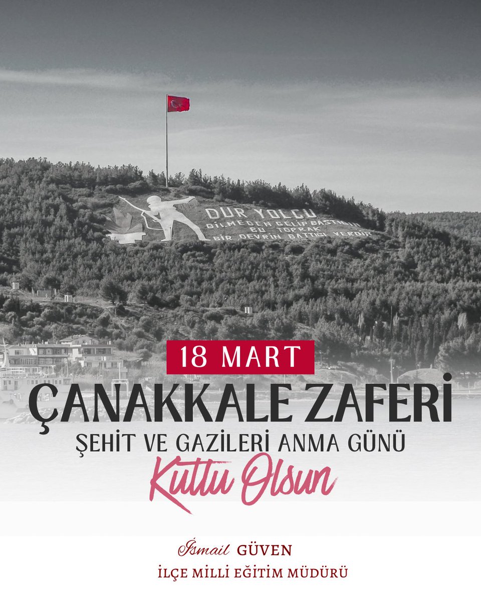 18 Mart Şehitleri Anma Günü ve Çanakkale Zaferi’nin yıl dönümünde; vatan uğruna canlarını feda eden aziz şehitlerimizi rahmet, minnet ve saygıyla anıyoruz. 

Ecdadımızın ortaya koyduğu bu büyük mücadele, bugün de bizlere ilham olmaya devam etmektedir. 

#ÇanakkaleGeçilmez