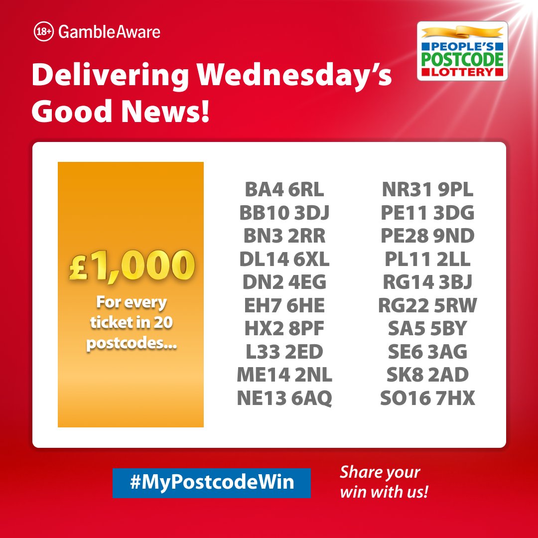 Postcode Lottery tweet media