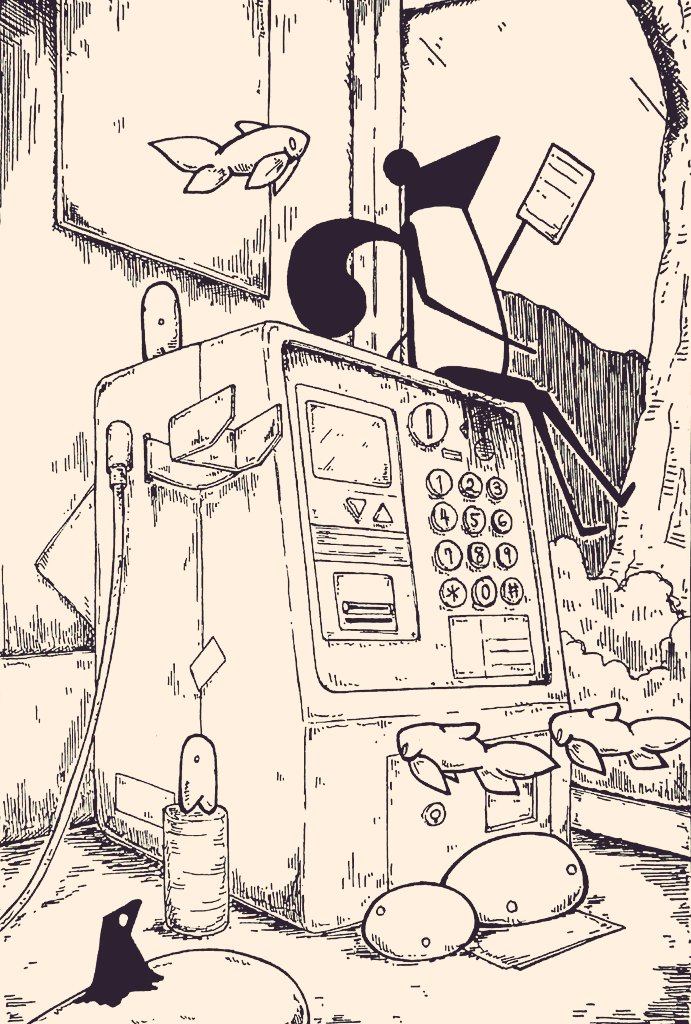 忘れられた公衆電話

#アナログ絵
#イラスト 