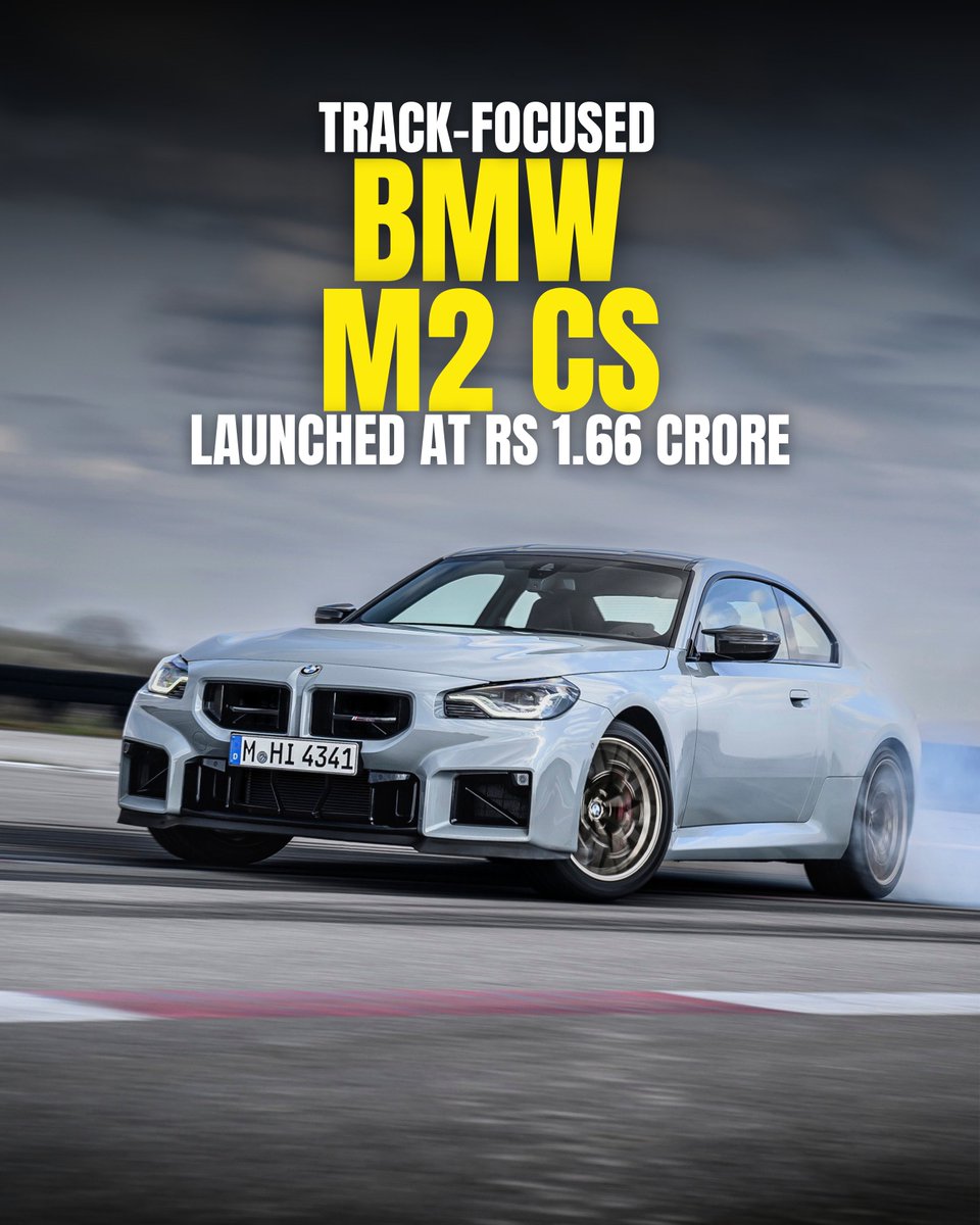 AUTOTODAYMAG's tweet image. The BMW M2 CS has been launched in India at Rs 1.66 crore (ex-showroom); as a limited-run, track-focused special edition. 
#BMWM2CS #BMWM #PerformanceCars #TrackCar #AutoNews