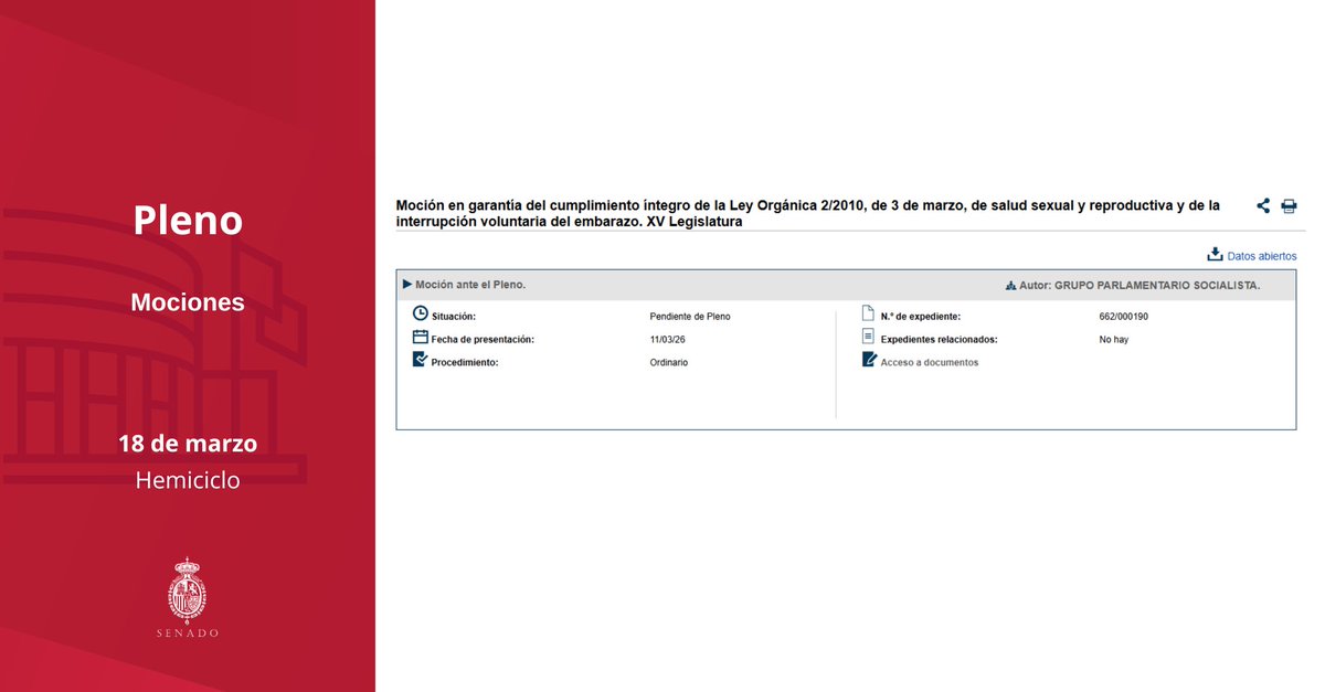 Senado de España tweet media
