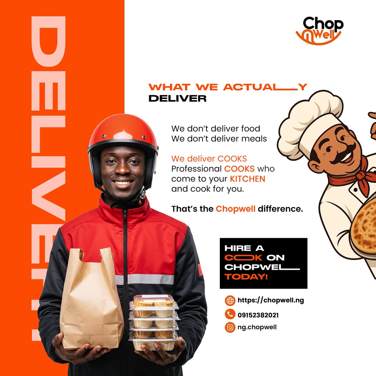 chopwell_ng's tweet photo. Not your regular food delivery 🚫🍲
We don’t deliver meals. We don’t send ready-made food
Skip the stress, enjoy the experience.
HIRE A COOK TODAY! 🌐 https://t.co/K6aRbhKTMA 📞 09152382021 📱 @ng.chopwell
#Chopwell #HireACook #FoodMadeFresh #HomeCooking #ChefLife https://t.co/o11v4JZvRb