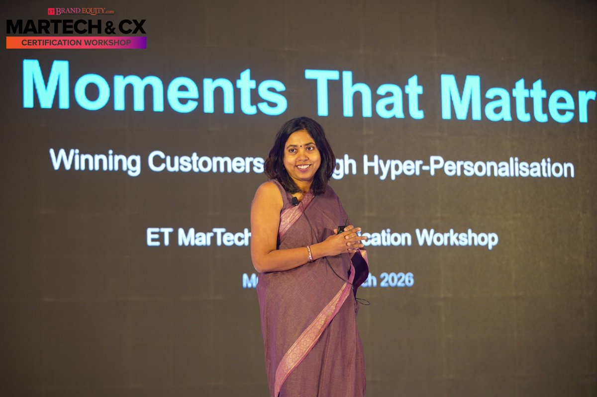 ETBrandEquity's tweet image. In today’s MarTech &amp;amp; CX Certification Workshop, Sharatee Ghosh, Chief Marketing &amp;amp; Experience Officer, Aditya Birla Sun Life Insurance, shared how brands can bring marketing and experience closer to create journeys that truly connect with customers.

#MarTech #CustomerExperience