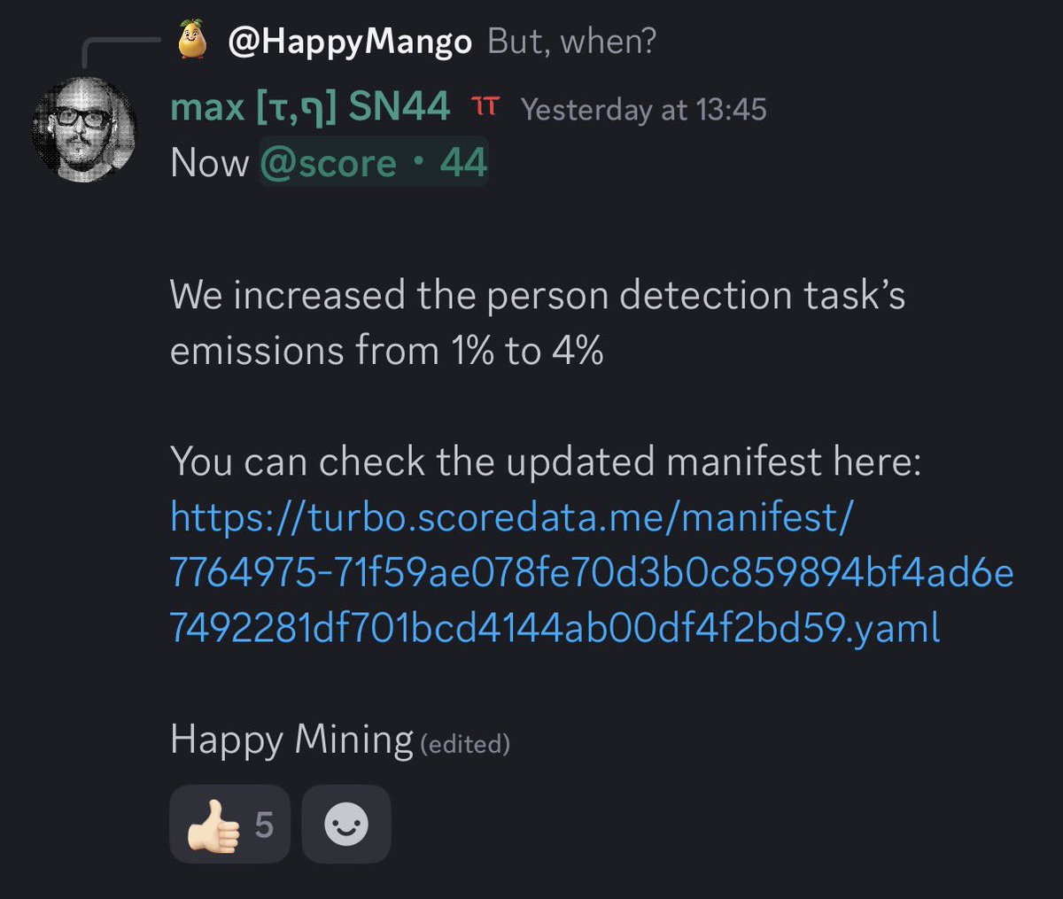 Score - Subnet 44 tweet media