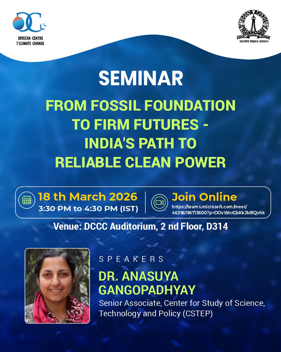 Divecha Centre for Climate Change,IISC tweet media