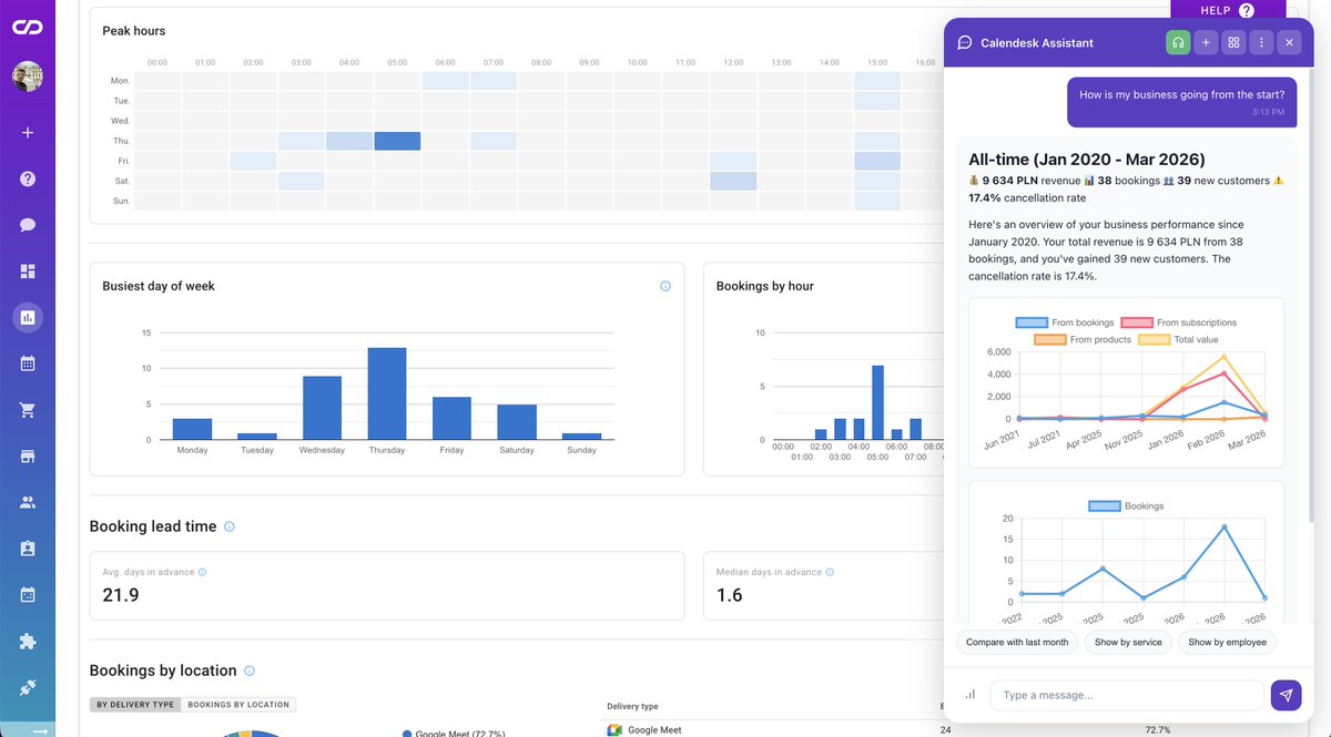 AI revolution at Calendesk🤖✨ 

Your online scheduling tool just got smarter with an AI Assistant for data &amp; mgmt. 

Want to test it? Drop a comment! 👋 #AI