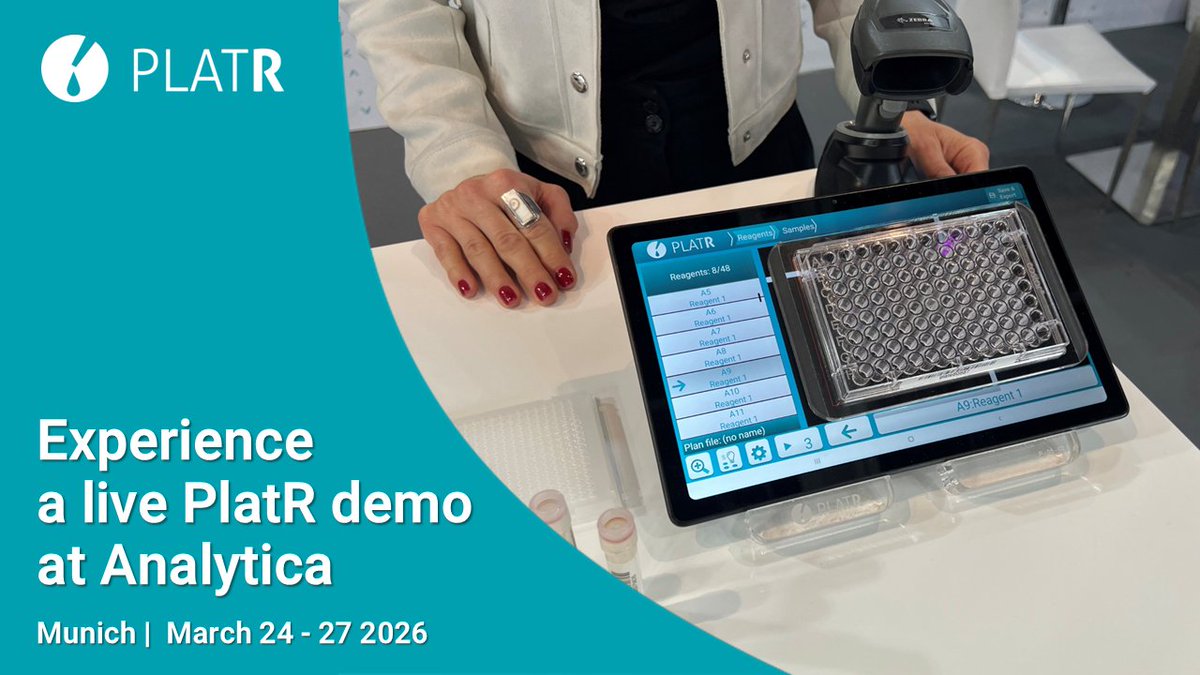 BioSistemika's tweet photo. The #Analytica2026 is just around the corner, and we would love to meet you in Munich!

Join us at 𝗯𝗼𝗼𝘁𝗵 𝗔𝟮.𝟱𝟬𝟭 to discover the innovative Pipetting Aid PlatR. Schedule a 𝗹𝗶𝘃𝗲 𝗱𝗲𝗺𝗼: https://t.co/ArkfWT2kCR

#BioSistemika #PlatR https://t.co/zQr9oRtucY