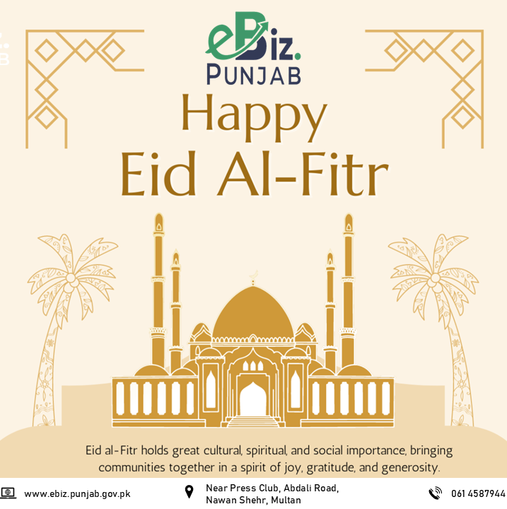eBizmultan's tweet photo. May this beautiful occasion bring peace, happiness, and endless blessings. May your heart be filled with gratitude and your home with joy. Let’s celebrate the spirit of love, kindness, and togetherness. 
#eidmubarak #Eid #eidulfitr #عیدالفطر #EidulFitr2026 #عیدالفطر_مبارک https://t.co/upTobaYYA7