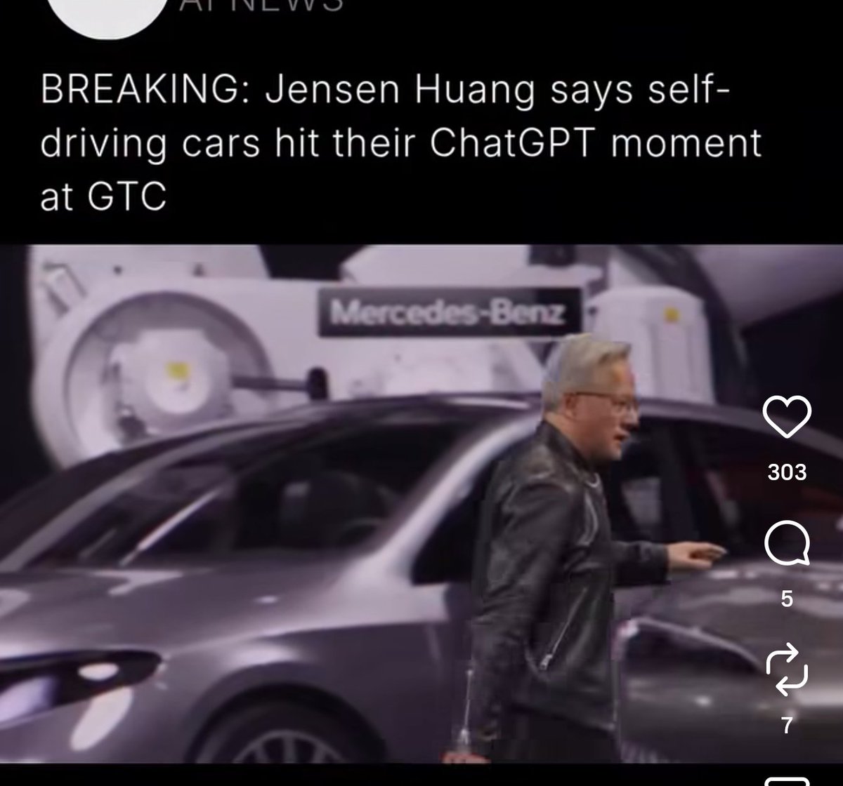kucau's tweet photo. at GTC , china car will achieve autonomy too. and of course @Tesla  and @elonmusk  cannot beat their pricing.   this is for car and humanoid robot. nobody will buy expensive usa toys and tesla will go down https://t.co/RF7Yxo9etL