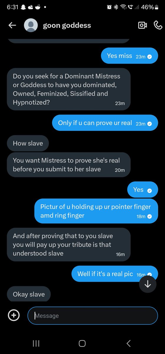fakedomhunter's tweet photo. Lol gota love these fake findom profiles. They think we are stupid.... who's the real moron though lll https://t.co/R5m2DSWSzf