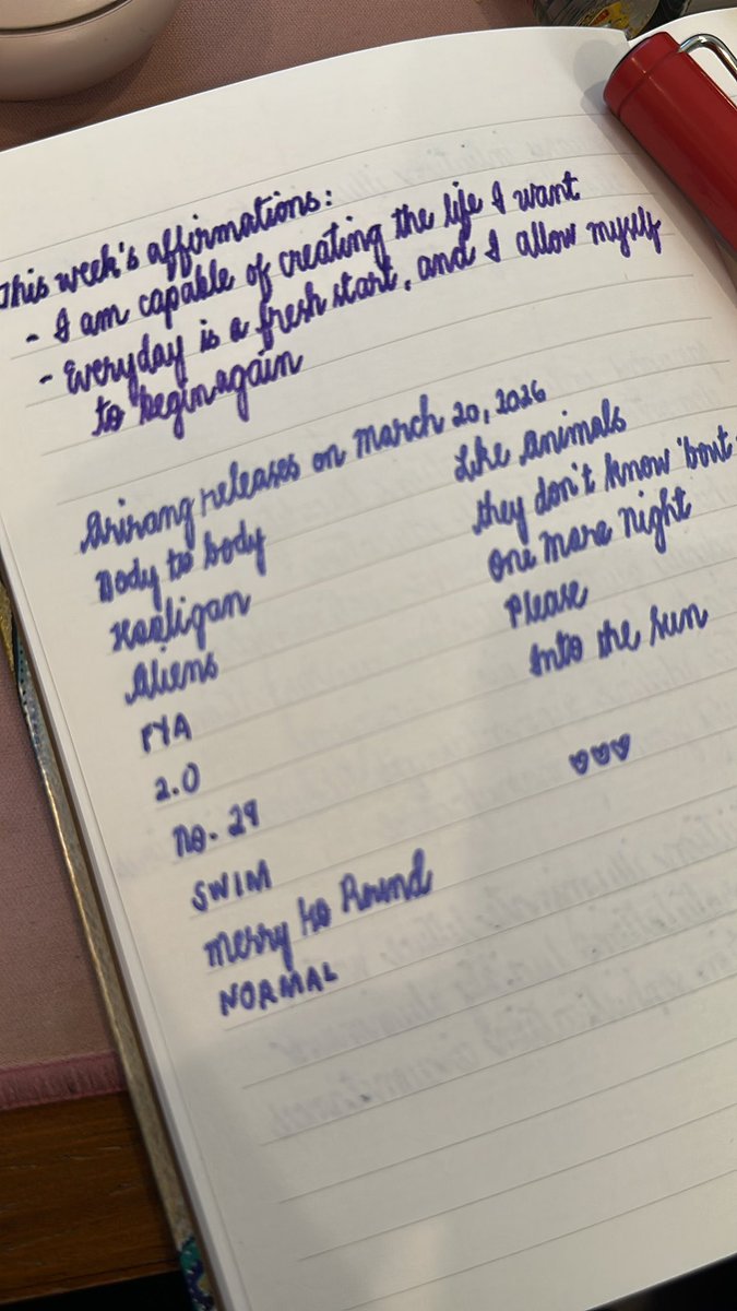 trishkimchoi's tweet photo. Whe my mind is a mess, I just write. I write anything and everything. Today is a reminder that something good is coming soon.

So excited for ARIRANG 💜 https://t.co/rWuLgeabsF