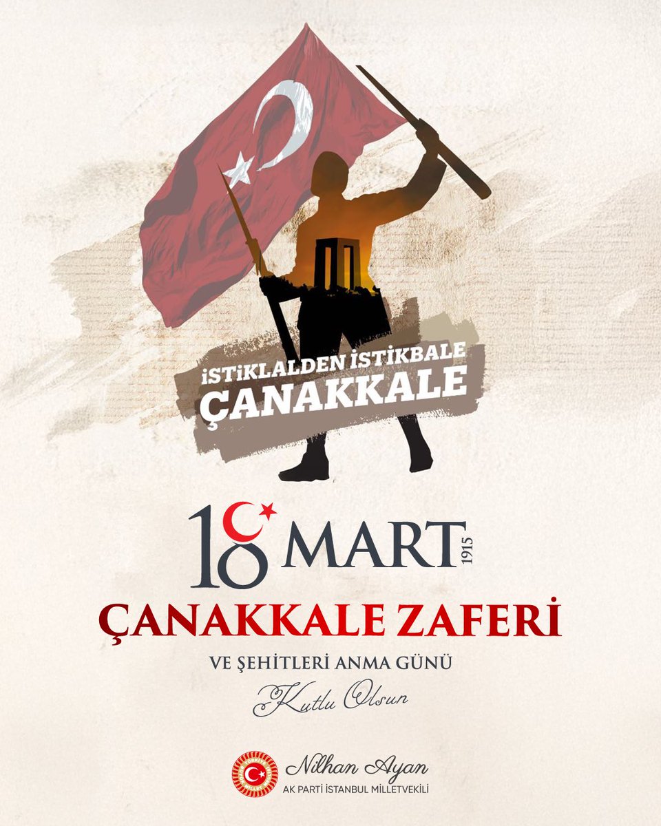 #18MartÇanakkaleZaferi’nin 111’inci yıl dönümünde; vatan uğruna toprağa düşen aziz şehitlerimizi rahmet ve saygıyla anıyorum.

Çanakkale Geçilmez! 🇹🇷

#18Mart #ÇanakkaleGeçilmez #18MartÇanakkaleZaferi