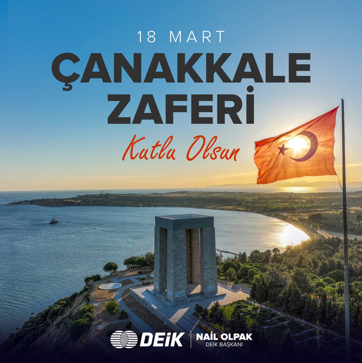 NailOlpak's tweet photo. İnancın, cesaretin ve millet olma şuurunun destanlaştığı 18 Mart Çanakkale Zaferi’nin yıl dönümünde, başta Gazi Mustafa Kemal Atatürk olmak üzere vatan uğruna can veren tüm kahramanlarımızı rahmet, minnet ve saygıyla anıyorum. 🇹🇷

#18MartÇanakkaleZaferi https://t.co/FTxQ23P7S3