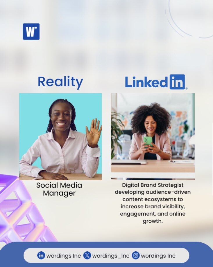 Wordings_ltd's tweet photo. How you write your LinkedIn headline surely works magic.
A tiny modulation can make a the difference.
At Wordings Digital Agency Ltd, we optimize profiles that convert.
#Wordingsdigitalagency #Careergrowth #Linkedinvsreality https://t.co/fySyic1eaW