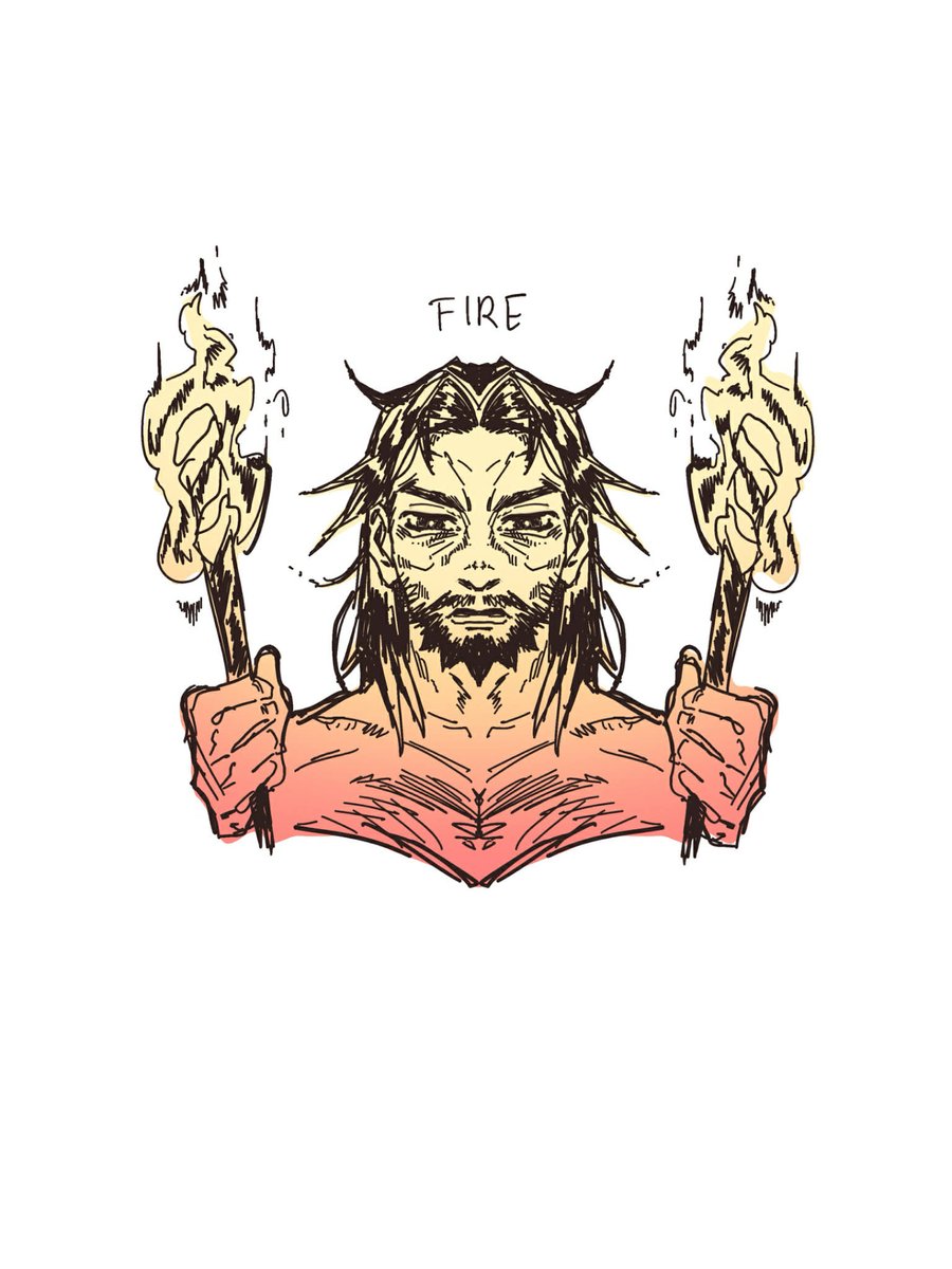 eizaamkc's tweet photo. Drawing animals that represent elements (My opinion) https://t.co/idtaBllroh