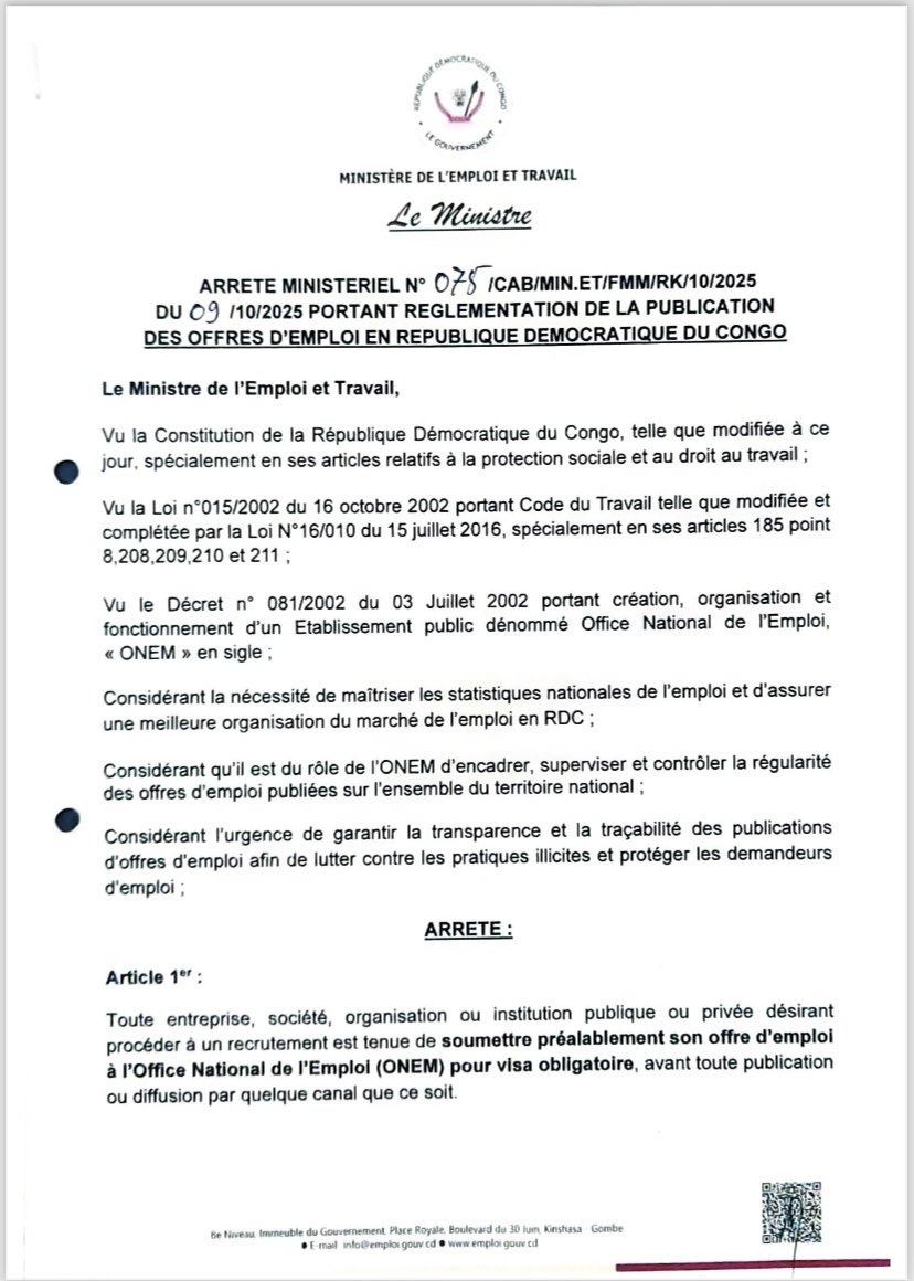 ONEM RDC tweet media