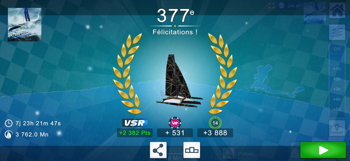 scrat21_vr's tweet photo. Des résultats en vrac : 
- 377e sur Interrropical Challenge en PDD 
- 212e sur Cordican Loop en PDD
- 374e sur Valentine’s Winds en PDD 

@VirtualRegatta @TeamBFC_VRO https://t.co/i6KMU3haXE
