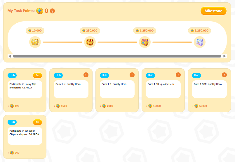 Season 5: KING OF GRANDIA quest guide 📖👑

🔹 Multiple rounds open for limited days—don't miss the window
🔹 Earn Task Points from missions
🔹 Hit milestones = MANUAL claim required 
🔹 Rankings reset each round—fresh bags every time

Grind smart. <a href="/LegendofArcadia/">Legend of Arcadia | Tournament S5 - Coming 🔜</a>