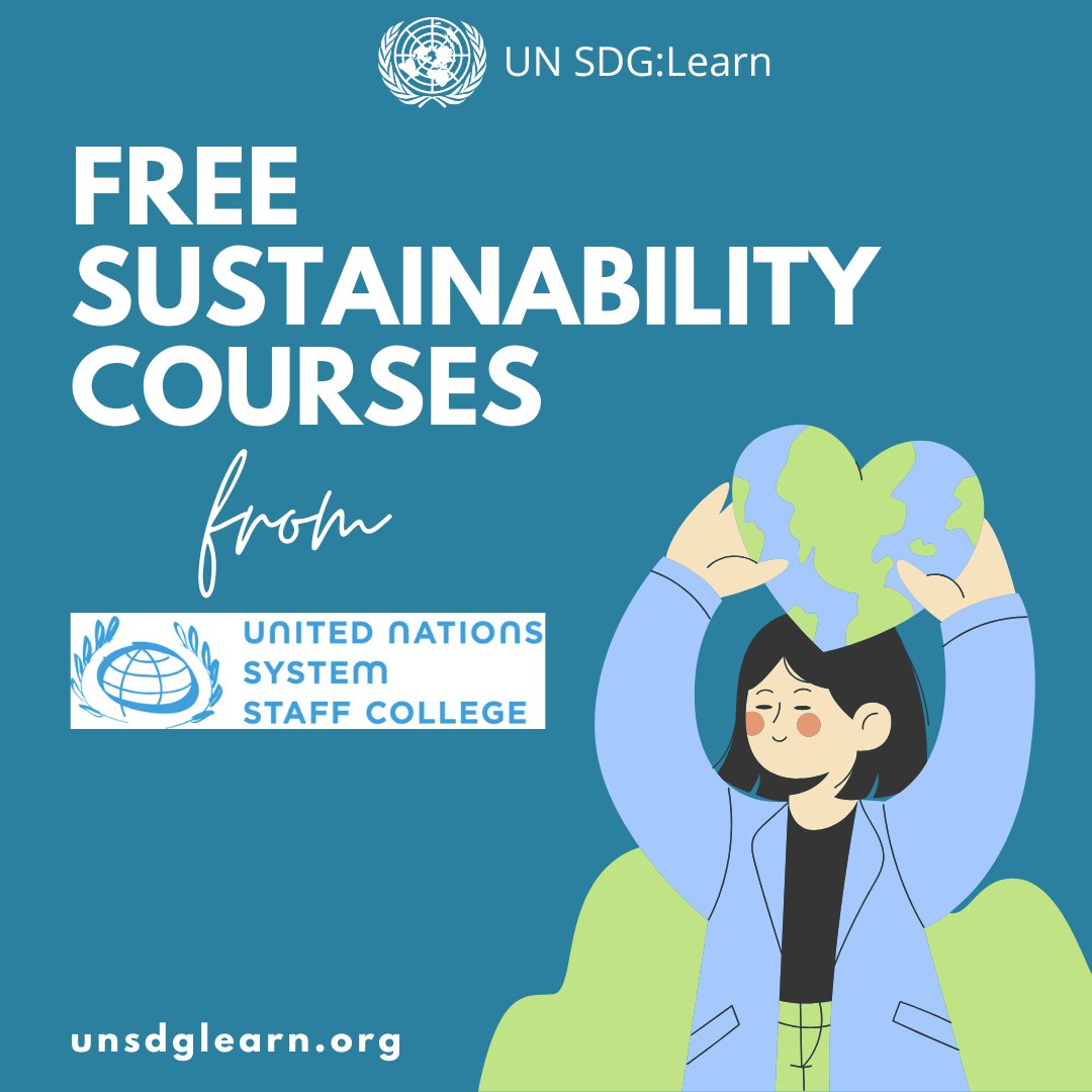 UNSDGLearn's tweet photo. 🌿 FREE Sustainability courses from United Nations System Staff College (@UNSSC) 🌿

👉Please share your feedback and help shape the future of SDG learning: https://t.co/eiVb9nUrTs

#PartnerFeatured #sustainability #SDGs #learning #sustainabledevelopment #freecourses #UNSSC https://t.co/prtPX8i2K6