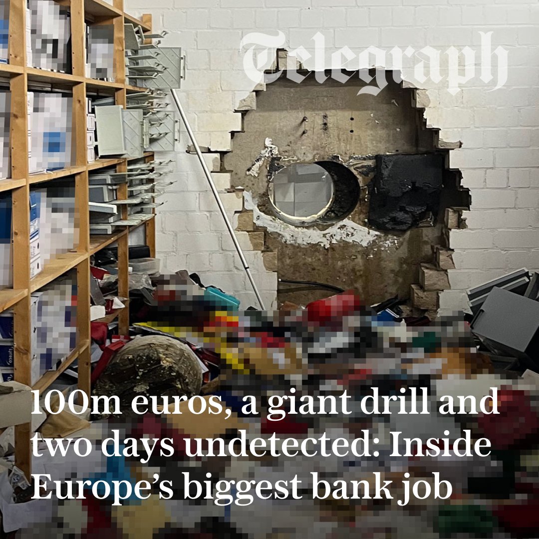 🔴 Three months after a heist in Germany, the thieves remain at large and cash-reliant clients want to know why their life savings weren’t safe

Look inside Europe's biggest bank job below ⬇️
telegraph.co.uk/news/2026/03/1…