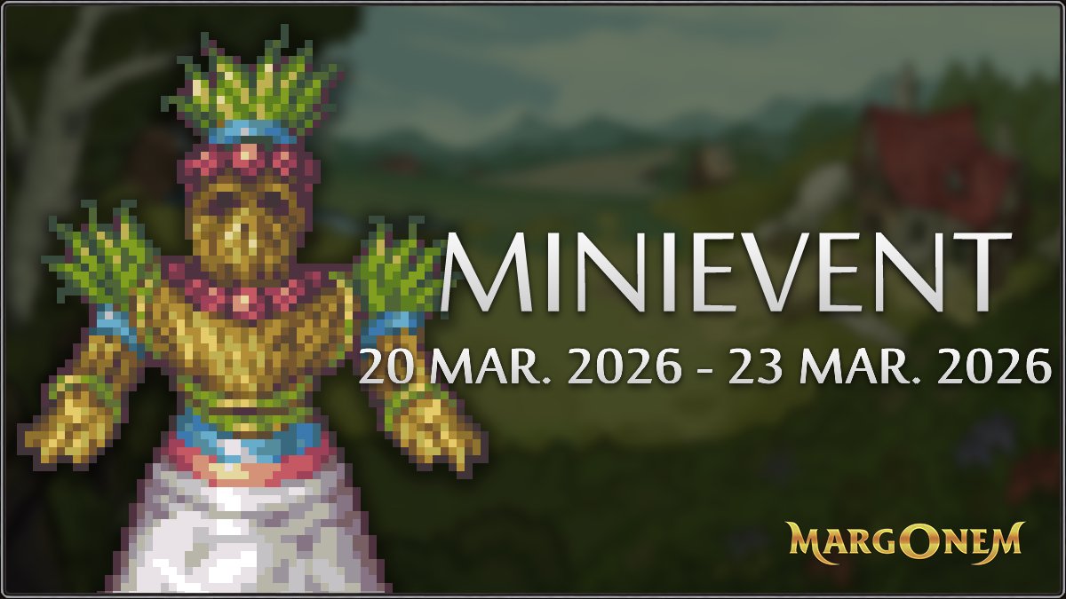 margonemcom's tweet photo. This Friday (20.03) we’re launching the March minievent! 🌱 During the event, you’ll be able to face Marzanna two additional times per day (until 22.03)! ⚔️💪 Blessings that reduce the chance of empty loot will also be available! 🌷
#MargonemCOM #2d #2dgame #mmo #rpg #pixelart #game #online #minievent