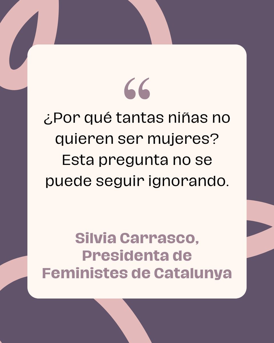 💔 Algo está fallando cuando miles de niñas prefieren renunciar a ser mujeres.
No es odio preguntarse por qué.
Es amor.
Es cuidado.
Es urgencia.

#NiñasEnTransición #MalestarDeGénero #FeminismoResponsable