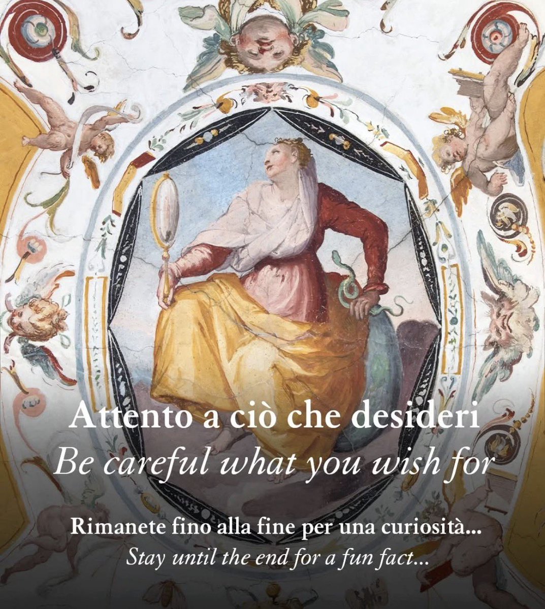 UffiziGalleries's tweet image. Uno sguardo alle #grottesche della campata 42, una delle ultime del corridoio di Levante degli #Uffizi.

Protagonista al centro è la Prudenza, con specchio e serpente, accompagnata da Sapienza e Continenza (o Castità).