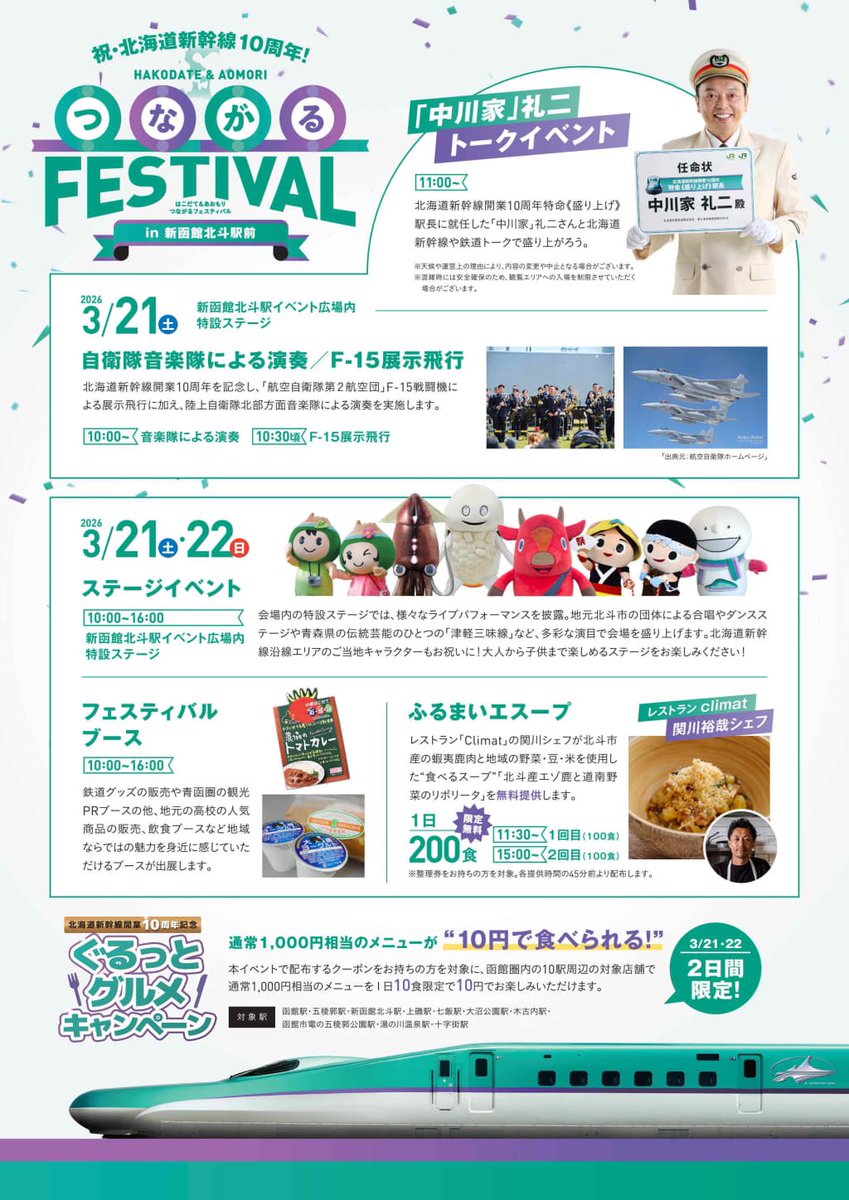 alien_ikar's tweet photo. 今週末はホッカイドウなシンカンセンの10周年記念イベントに出没しちゃうのダ。春にハコダテ観光を目論む人類はゼヒ！ https://t.co/oPgO7Odwl2