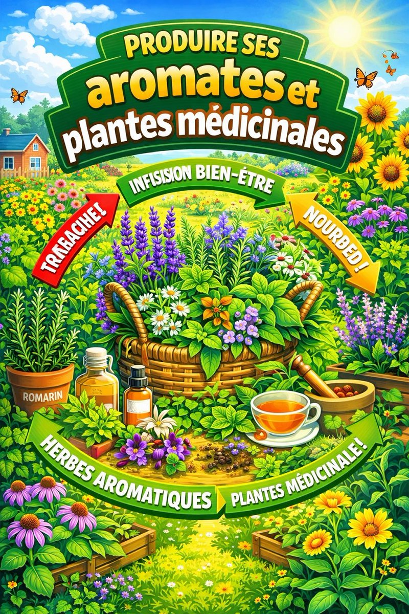 AutonomieReel's tweet photo. #Aromates #PlantesMedicinales #Autonomie Cultiver ses aromates et plantes médicinales.🌿Tes plantes, ta santé, ton autonomie.  👉 https://t.co/eL6KMyg1qs https://t.co/rk4r2bpie7