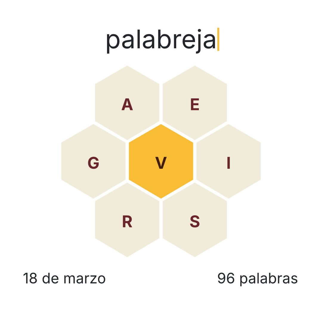 lapalabreja's tweet image. ¡Buenos días, palabreros! ☀️ Hoy, miércoles, 18 de marzo, el #palabreja os trae 96 palabras para descubrir. ¿Estáis listos para el desafío? ¡Jugad ya en palabreja.com y compartid vuestros logros! 🧠💪 #juegodepalabras #palabradeldía